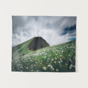 Duizenden narcissen over Golica, Slovenië Wandkleed