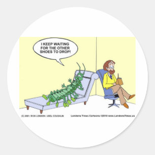 Duizendpoot Psychiatrie Grappige Kaarten Mokken &  Ronde Sticker