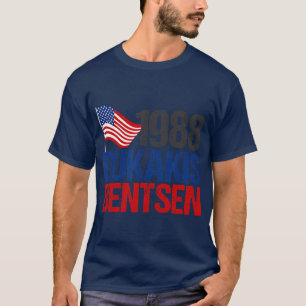 Dukakis Bentsen 1988 Democratische verkiezingen T-shirt
