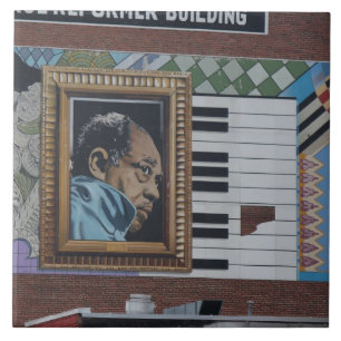 Duke Ellington Wall Mural, iconisch gelijkstroomla Tegeltje
