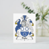Duke Family Crest Briefkaart (Staand voorkant)