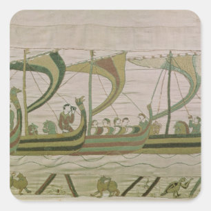 Duke William en zijn vloot kruisen het Kanaal Vierkante Sticker