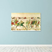 Duke William Exhorts zijn troepen Canvas Afdruk (Insitu (Houten vloer))