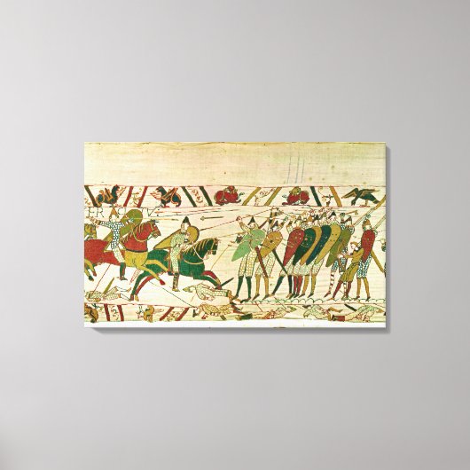 Duke William Exhorts zijn troepen Canvas Afdruk (Voorkant)