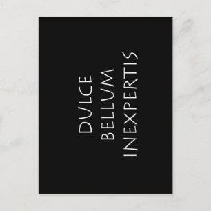 Dulce bellum inexpertise briefkaart