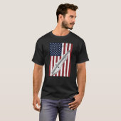 Dulcimer American Flag US T-shirt (Voorkant volledig)