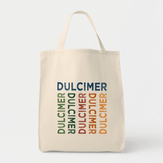 Dulcimer Cute Colorful Tote Bag (Voorkant)