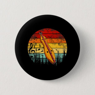 Dulcimer Lovers Gitaar Retro Dulcimer Grappig Ronde Button 5,7 Cm