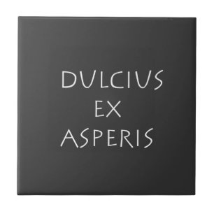 Dulcius ex asperis tegeltje
