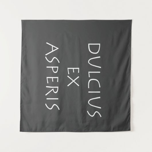 Dulcius ex asperis wandkleed (Voorkant (horizontaal))