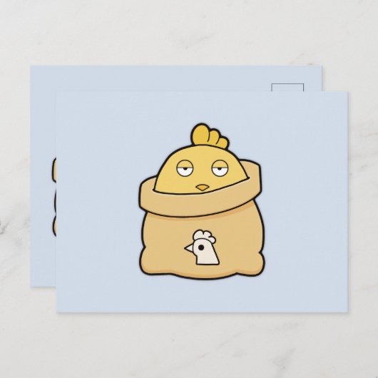 Dull Chick, volle zak Briefkaart (Voorkant / Achterkant)