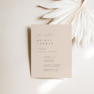 Dull Pink Minimalist Bridal Shower Kaart