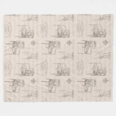 Dulocke Stoelen Fleece Deken (Voorkant (Horizontaal))