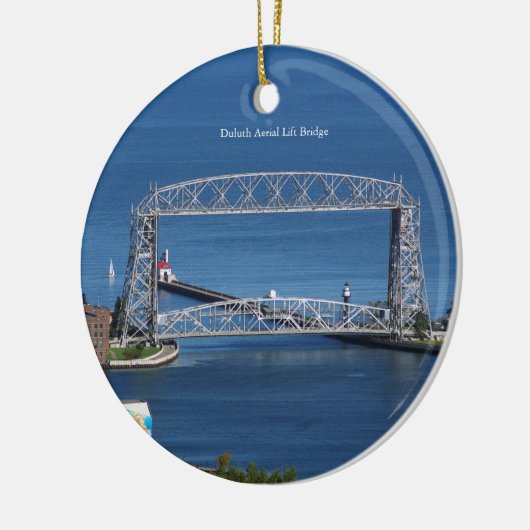 Duluth Aerial Lift Bridge-versiering Keramisch Ornament (Links)