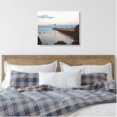 Duluth Harbor North Pier Light canvas Afdruk (Insitu (Slaapkamer))