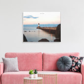 Duluth Harbor North Pier Light canvas Afdruk (Insitu (Woonkamer))