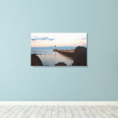 Duluth Harbor North Pier Light canvas Afdruk (Insitu (Houten vloer))