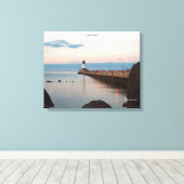 Duluth Harbor North Pier Light canvas Afdruk (Insitu (Houten vloer))