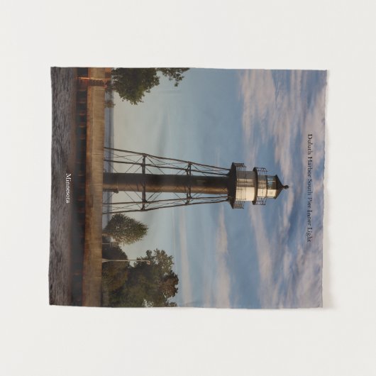 Duluth Harbor South Pier Inner Light tapestry Wandkleed (Voorkant (horizontaal))
