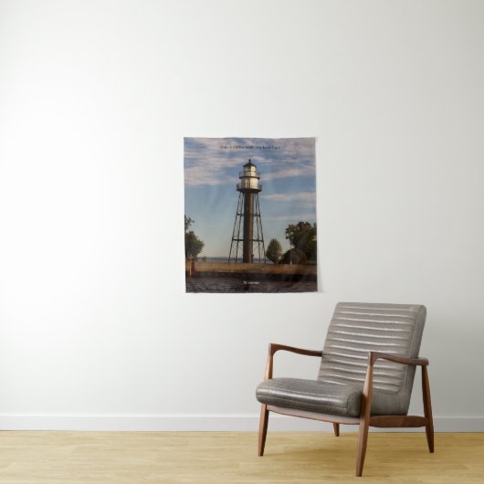 Duluth Harbor South Pier Inner Light tapestry Wandkleed (In situ)