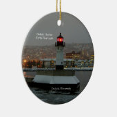 Duluth Harbour North Pier Light Cirnamential Keramisch Ornament (Rechts)