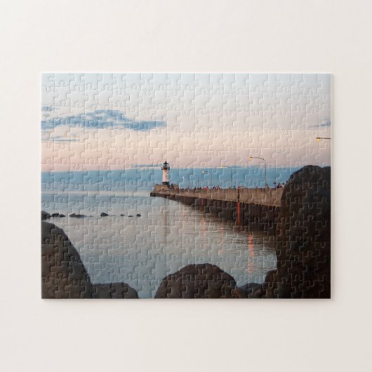 Duluth Harbour North Pier Light Jigzaag puzzel Legpuzzel (Horizontaal)