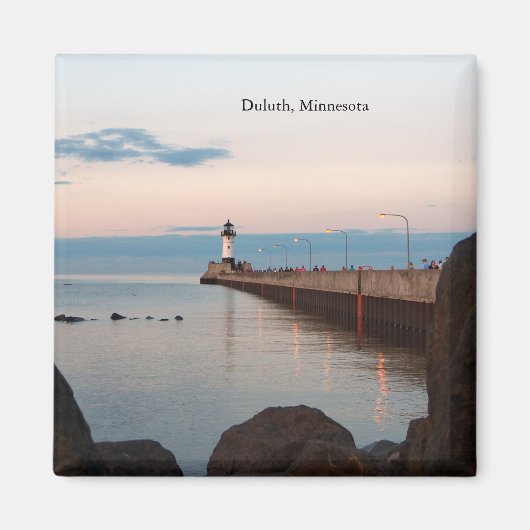 Duluth Harbour North Pier Light magnet Duluth, MN Magneet (Voorkant)