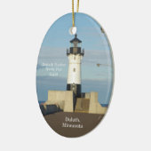 Duluth Harbour North Pier Light oval ornament (Links)