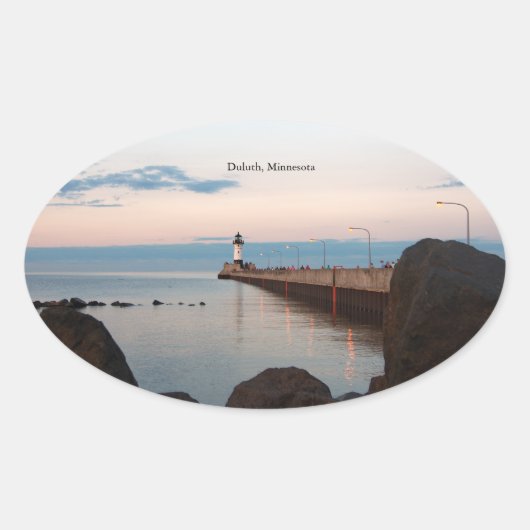 Duluth Harbour North Pier Light sticker Duluth (Voorkant)
