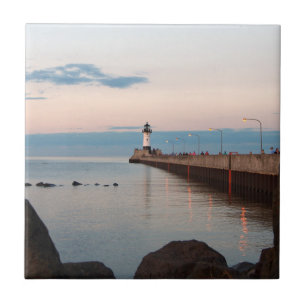 Duluth Harbour North Pier Light tile Tegeltje