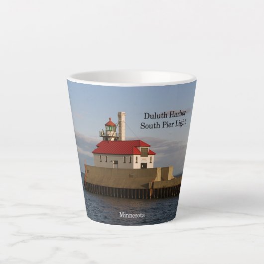 Duluth Harbour South Pier Light latte mok (Voorkant)