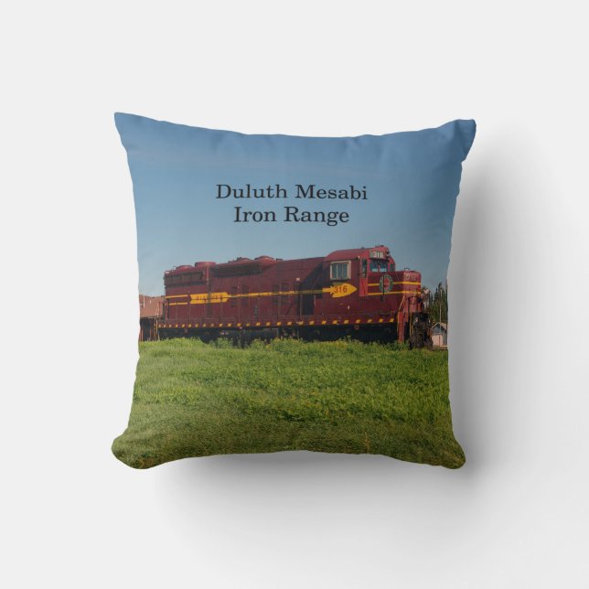 Duluth Mesabi Locomotive 316 coussin carré (Recto)