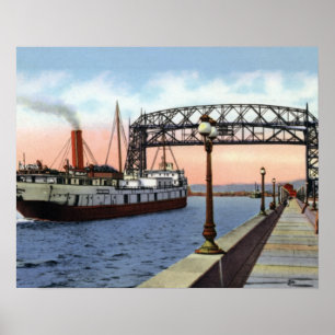 Duluth Minnesota Lift Bridge - Grote meren Poster