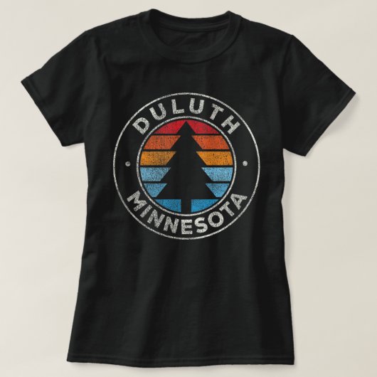 Duluth Minnesota MN  Grafisch Retro 70s T-shirt (Design voorkant)