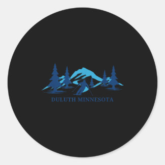 Duluth Minnesota skioord skiën skiër Ronde Sticker