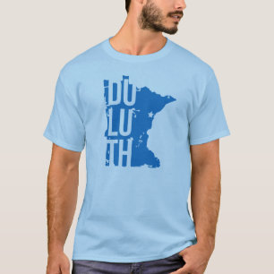 Duluth, Minnesota t-shirt met kaart