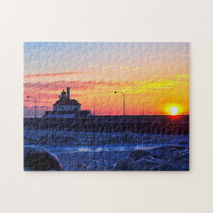 Duluth Minnesota Vuurtoren Zonsopgang Legpuzzel