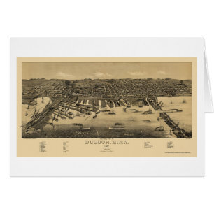 Duluth, MN Panoramic Map - 1887