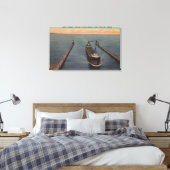 Duluth, MN - Uitzicht van het vrachtschip dat het  Canvas Afdruk (Insitu (Slaapkamer))