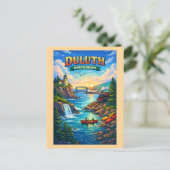 Duluth North Shore Minnesota Persoonlijke Postkaar Briefkaart (Staand voorkant)