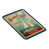 Duluth Sailboat Vintage Travel Minnesota Magneet (Rechterzijde)