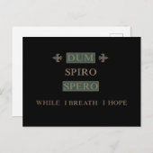 Dum spiro spero briefkaart (Voorkant / Achterkant)