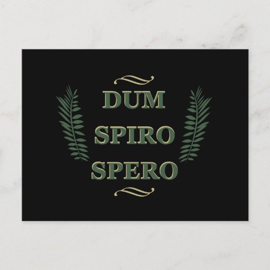 Dum spiro spero briefkaart (Voorkant)