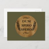 Dum spiro spero briefkaart (Voorkant / Achterkant)