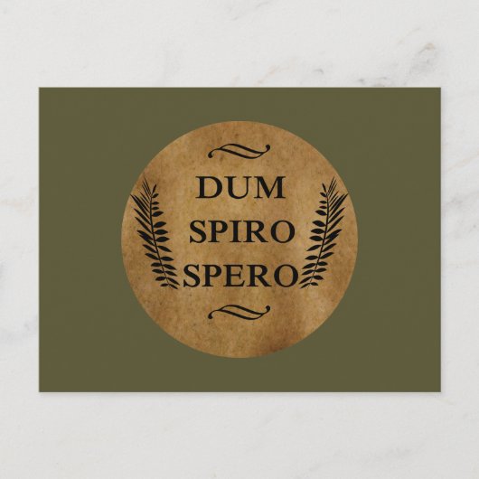 Dum spiro spero briefkaart (Voorkant)