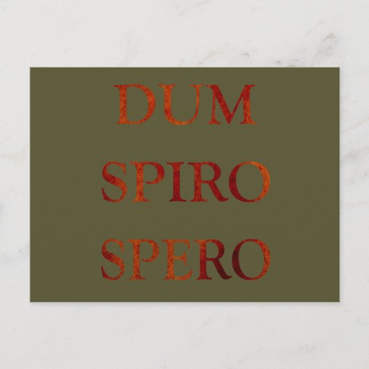 Dum spiro spero briefkaart (Voorkant)