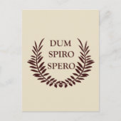 Dum spiro spero briefkaart (Voorkant)