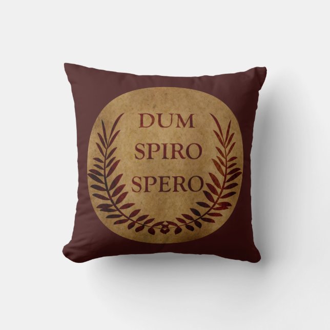Dum spiro spero kussen (Voorkant)