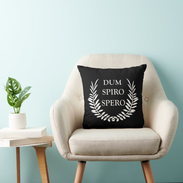 Dum spiro spero kussen (Stoel)