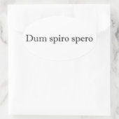 dum spiro spero ovale sticker (Tas)